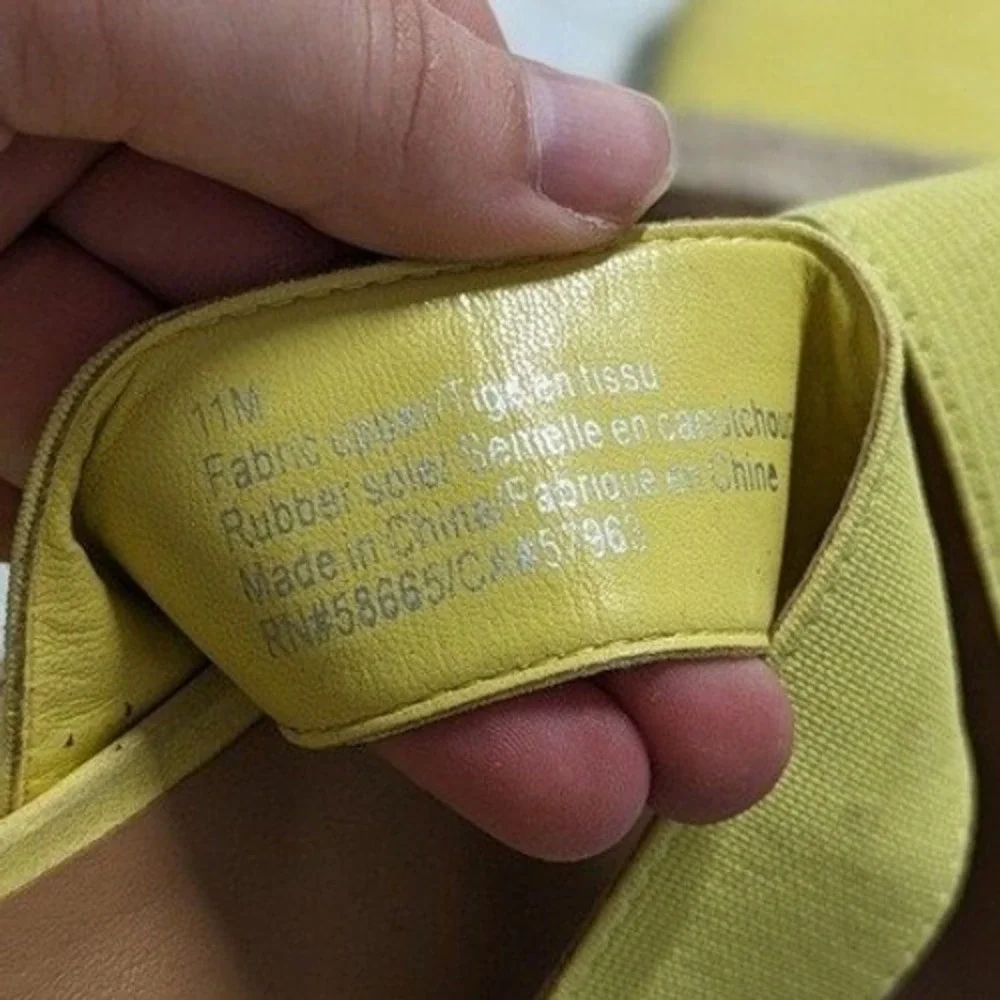 Boho Festival Yellow Espadrille Wedge Sandals‎ Caslon Strappy Y2K Women's 11